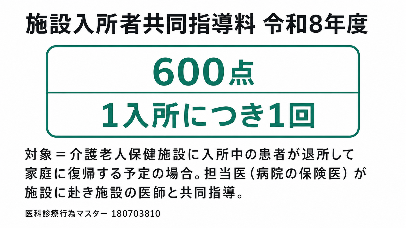 施設入所者共同指導料 点数区分の整理(令和8年度)