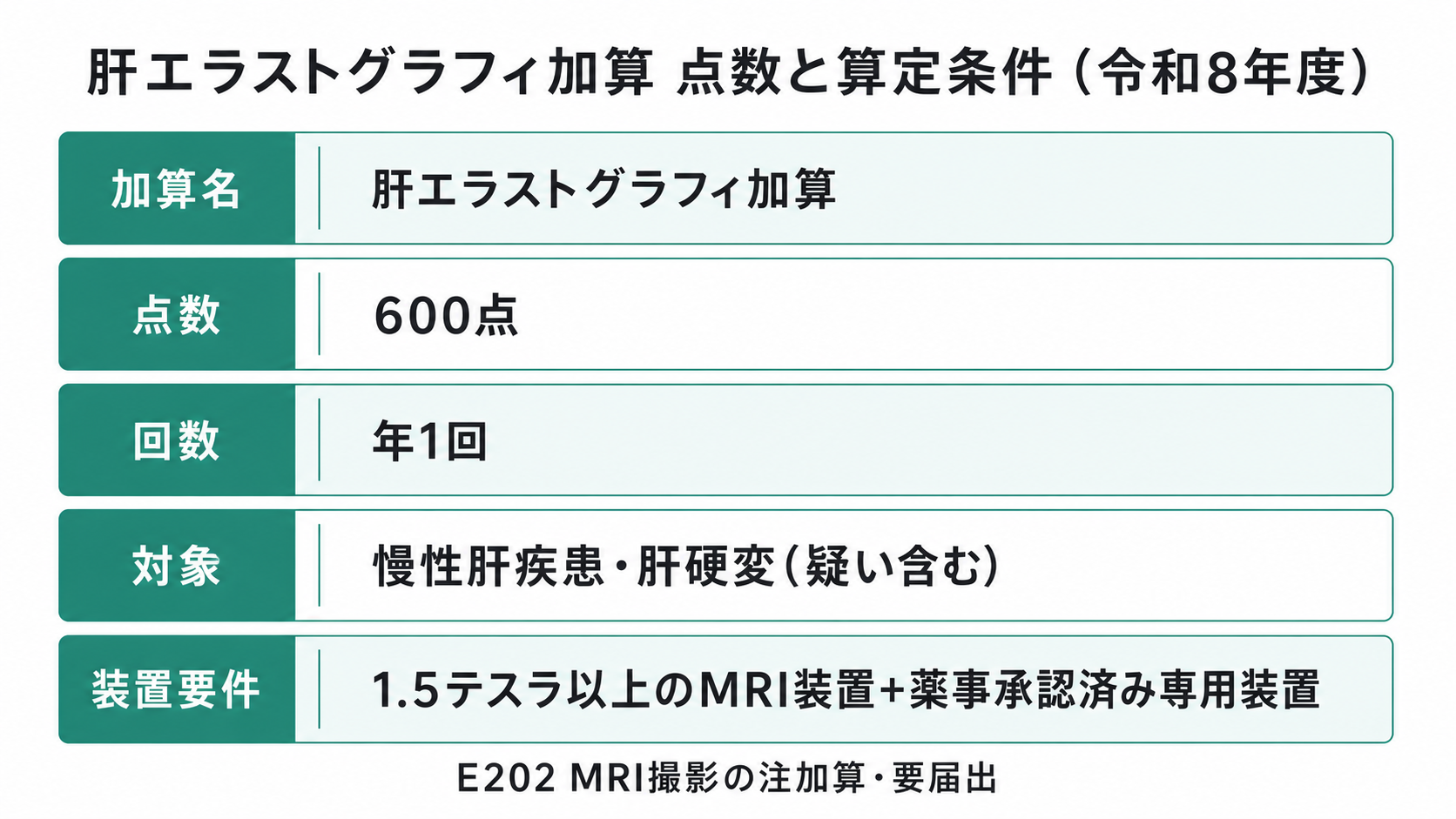 肝エラストグラフィ加算 点数と算定条件（令和8年度）